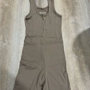 SET Active Taupe Sleeveless Jumpsuit